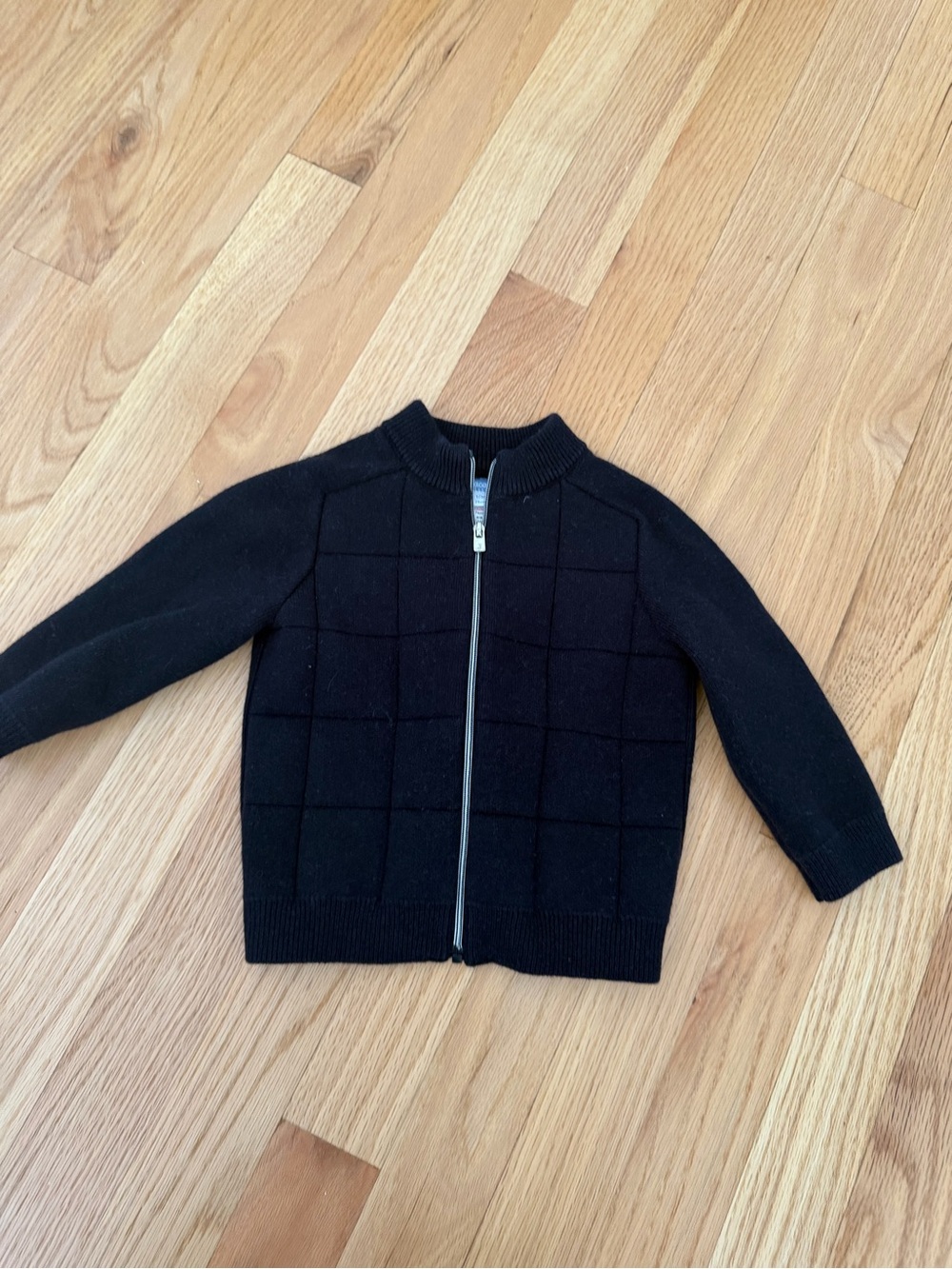NWOT Jacadi Navy quilted Zip Knit Jacket
